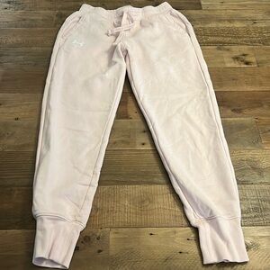 Under Armour Light Pink Sweatpants Small